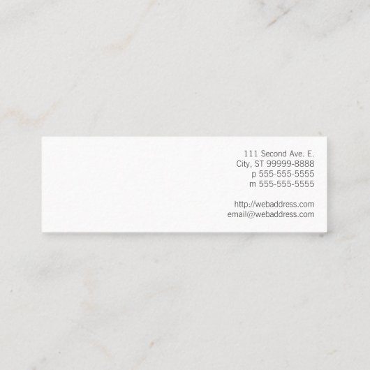 Carte De Visite Mini Clous (Dos)