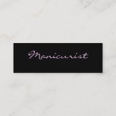 Carte De Visite Mini Clous Manicuristes En Noir Et Blanc (Dos)
