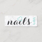 Carte De Visite Mini Clous noirs de menthe en marbre blanc (Devant)