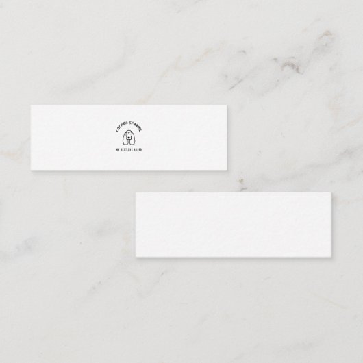 Carte De Visite Mini Cocker Spaniel ma meilleure race de chien (Devant / Derrière)