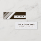 Carte De Visite Mini COCONUT rétro (Devant / Derrière)