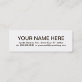 Carte De Visite Mini COCONUT rétro (Dos)