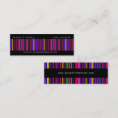 Carte De Visite Mini Code barres multi moderne de couleur (Devant / Derrière)