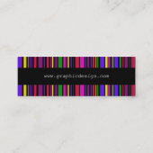 Carte De Visite Mini Code barres multi moderne de couleur (Dos)