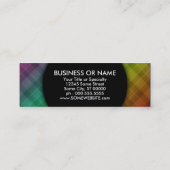 Carte De Visite Mini code du plaid QR d'arc-en-ciel (Dos)