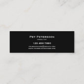 Carte De Visite Mini Code noir et blanc moderne de QR (Dos)