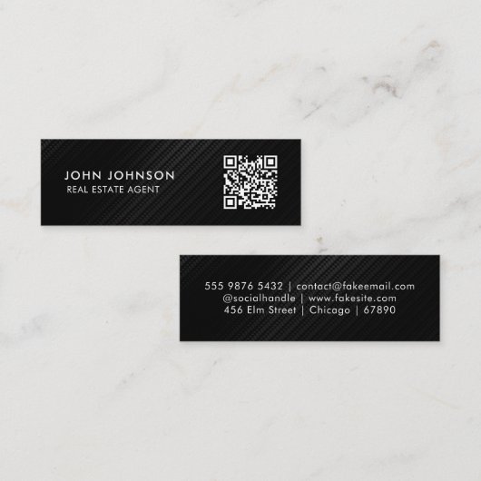 Carte de visite mini Code QR (Devant / Derrière)