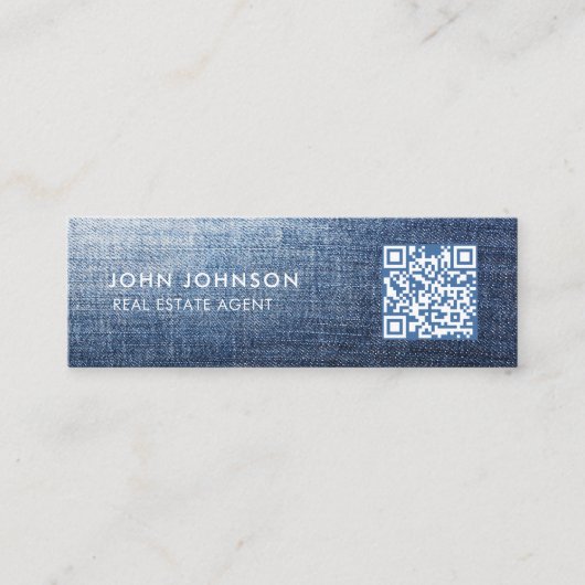 Carte de visite mini Code QR (Devant)
