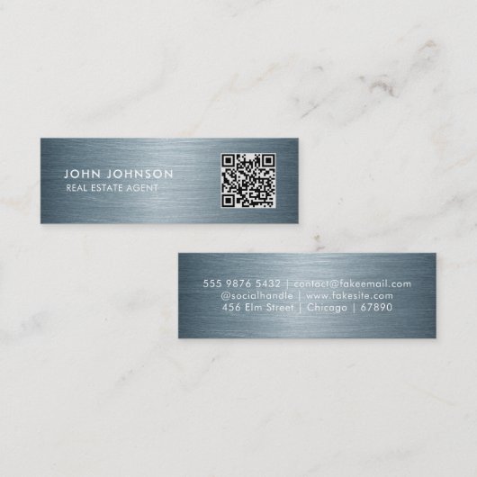 Carte de visite mini Code QR (Devant / Derrière)