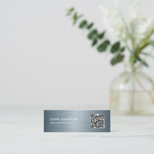 Carte de visite mini Code QR (Debout devant)
