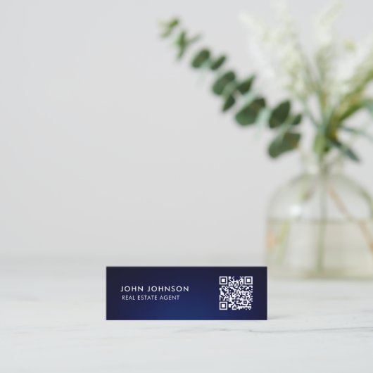 Carte de visite mini Code QR (Debout devant)