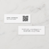 Carte de visite mini Code QR (Devant / Derrière)