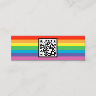 Carte De Visite Mini code QR à rayures arc-en-ciel