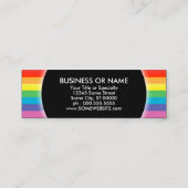 Carte De Visite Mini code QR à rayures arc-en-ciel (Dos)