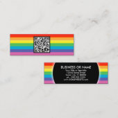 Carte De Visite Mini code QR à rayures arc-en-ciel (Devant / Derrière)