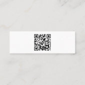 Carte De Visite Mini Code QR blanc moderne (Dos)