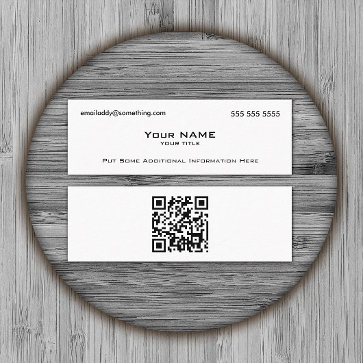 Carte De Visite Mini Code QR blanc moderne