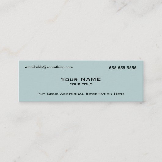 Carte De Visite Mini Code QR bleu moderne (Devant)