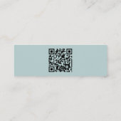 Carte De Visite Mini Code QR bleu moderne (Dos)