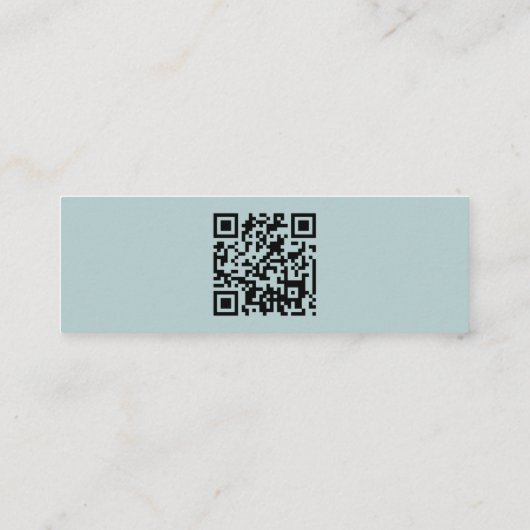 Carte De Visite Mini Code QR bleu moderne (Dos)