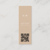 Carte De Visite Mini Code Qr Concepteur intérieur minimal tendance (Devant)