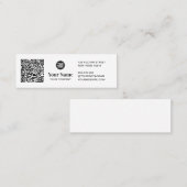 Carte De Visite Mini Code QR de logo d'entreprise simple et moderne (Devant / Derrière)