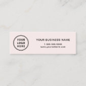 Carte De Visite Mini Code QR de logo moderne rose (Devant)