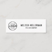 Carte De Visite Mini Code QR de logo professionnel blanc (Devant)