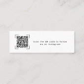 Carte De Visite Mini Code QR de réseau social à dégradé moderne (Dos)