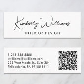 Carte De Visite Mini Code QR de script moderne professionnel