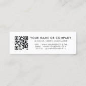 Carte De Visite Mini Code Qr de YouTube moderne (Dos)