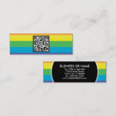 Carte De Visite Mini code QR des bandes arc-en-ciel (Devant / Derrière)