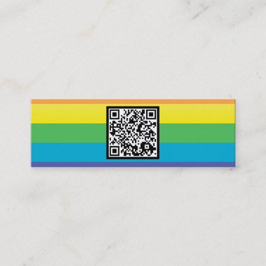 Carte De Visite Mini code QR des bandes arc-en-ciel (Devant)