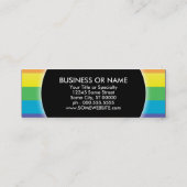 Carte De Visite Mini code QR des bandes arc-en-ciel (Dos)