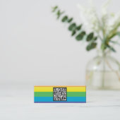 Carte De Visite Mini code QR des bandes arc-en-ciel (Debout devant)