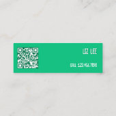 Carte De Visite Mini Code QR diététiste nutritionniste (Dos)