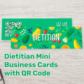 Carte De Visite Mini Code QR diététiste nutritionniste
