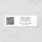 Carte De Visite Mini Code QR Logo Moderne (Dos)