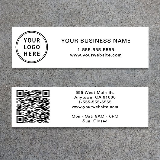 Carte De Visite Mini Code QR Logo Moderne