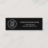 Carte De Visite Mini Code QR Logo Moderne Noir (Devant)