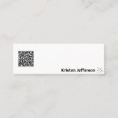 Carte De Visite Mini Code QR minimal Blanc Simple Star (Devant)