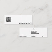 Carte De Visite Mini Code QR minimal Blanc Simple Star (Devant / Derrière)