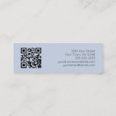 Carte De Visite Mini Code QR moderne tendance de verdure botanique (Dos)