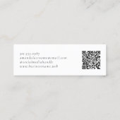 Carte De Visite Mini Code QR Monogramme Moderne Rose et Violet (Dos)