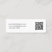 Carte De Visite Mini Code QR noir blanc moderne professionnel (Dos)
