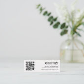 Carte De Visite Mini Code QR Noir Moderne Royal Chic Boîtier d'enregist (Debout devant)