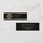 Carte De Visite Mini Code QR Or Consultant Moderne (Devant / Derrière)