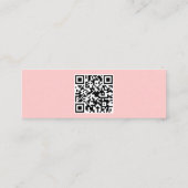 Carte De Visite Mini Code QR rose moderne (Dos)