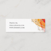 Carte De Visite Mini Code QR simple et moderne or rose (Dos)