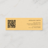Carte De Visite Mini Code QR vague de couleur classique rétro bohème (Dos)